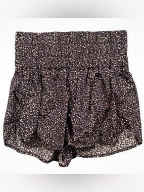 FP Free People Movement The Way Home Leopard Print Athletic Shorts Size S